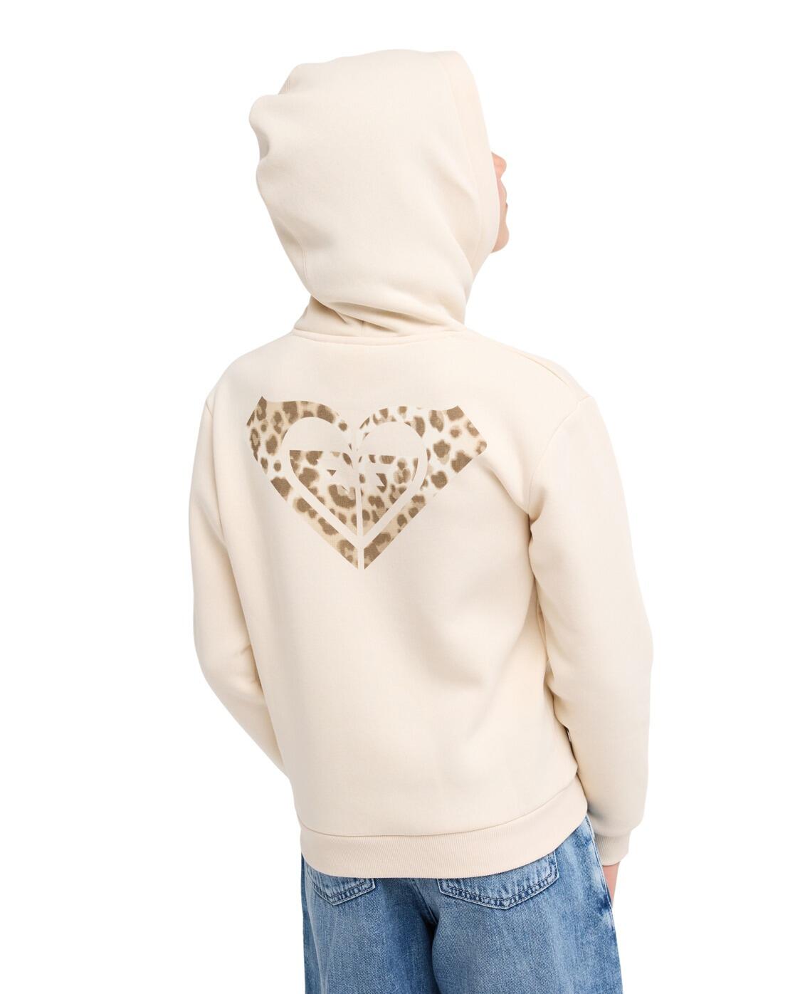 Sweat capuche SURF FEELING BRUSHED Beige Fille 2/4