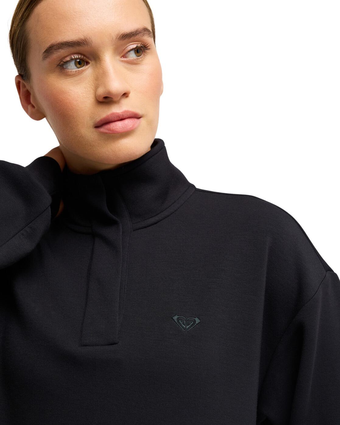 Sudadera deportiva RISE & VIBE SWEET Negro Mujer 4/4