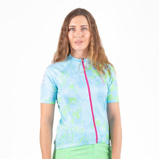 Damen Radsport Trikot kurzarm P-Blueberry