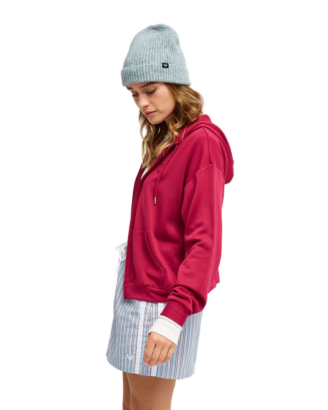 Sudadera con Capucha y Cremallera SURFING BY DAYLIGHT Rojo Mujer 3/4