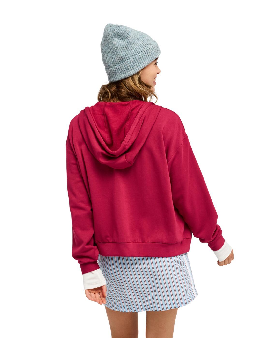 Sudadera con Capucha y Cremallera SURFING BY DAYLIGHT Rojo Mujer 2/4