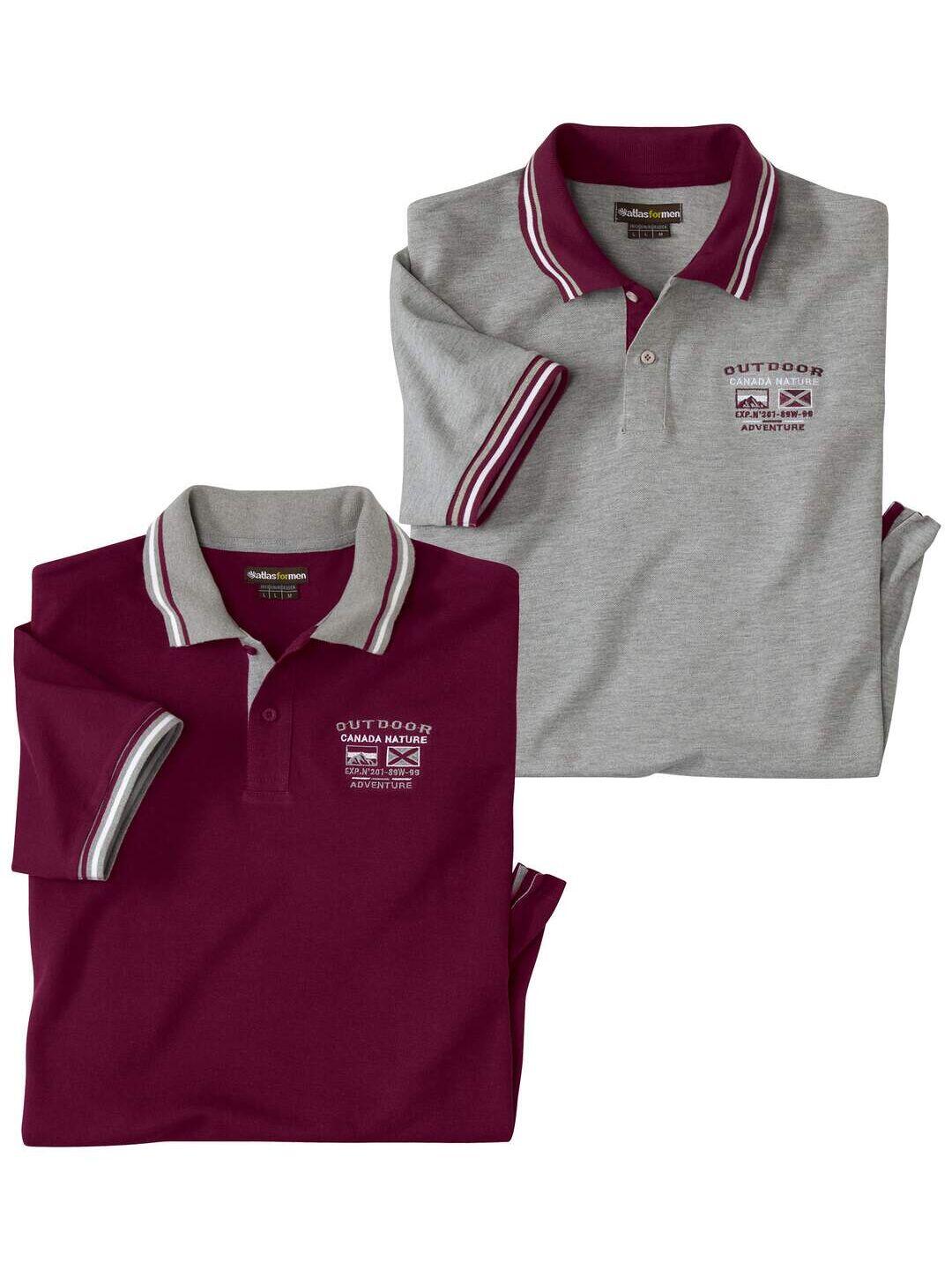 Lot de 2 Polos Piqués Casual  1/6