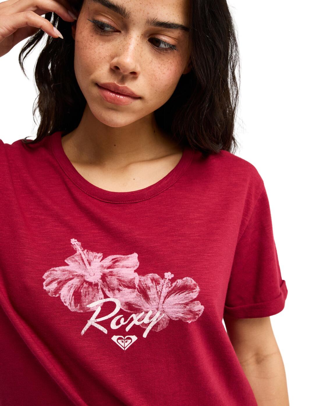T-Shirt OCEANWAVE REGULAR SLUB Rot Dames 4/4