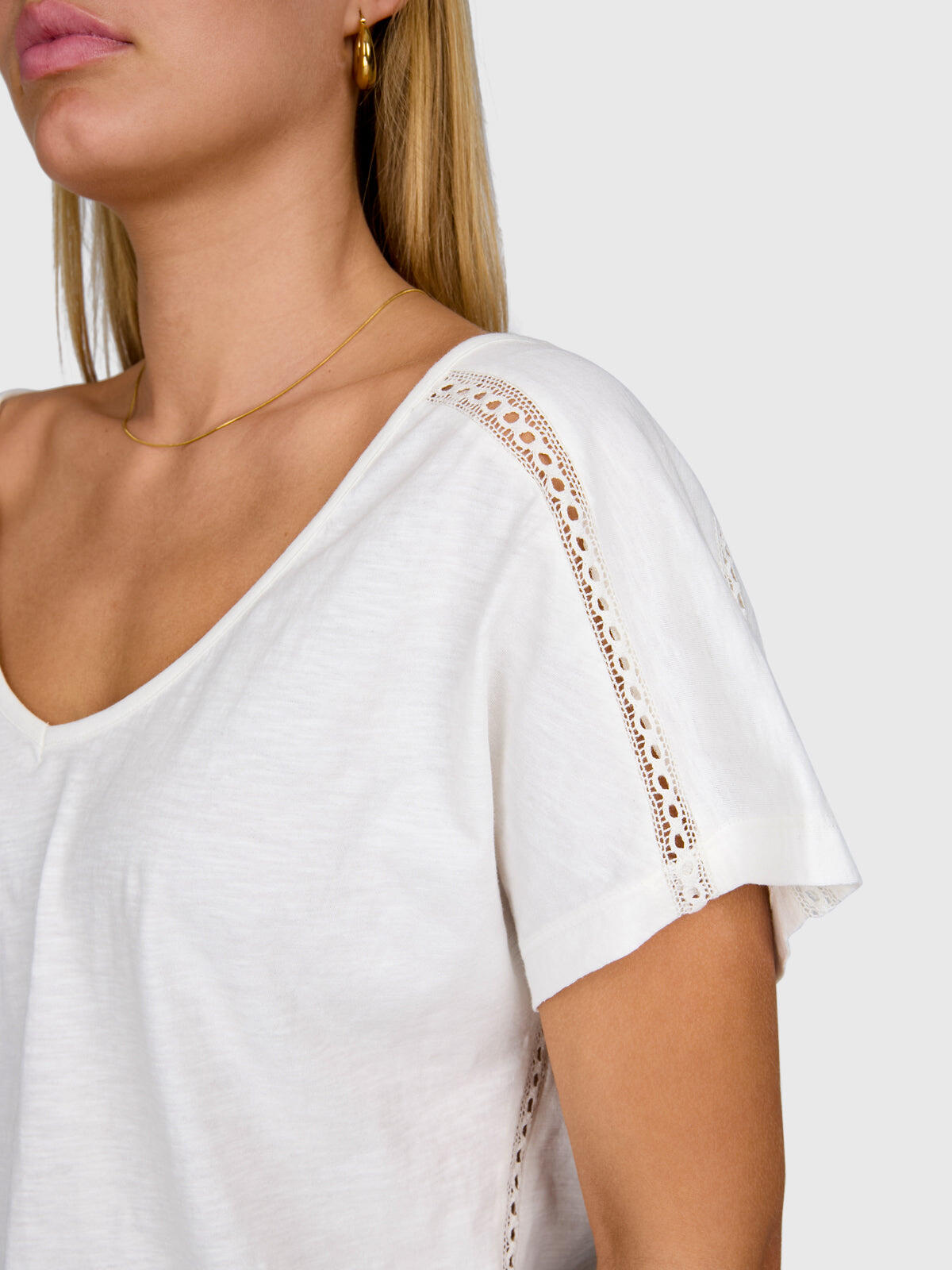 Duya Damen T-Shirt Mode Bequeme Passform Snow 6/6
