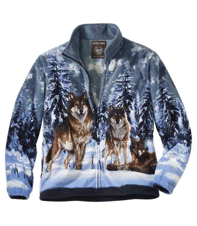 Veste Polaire Motifs Loups 3/5