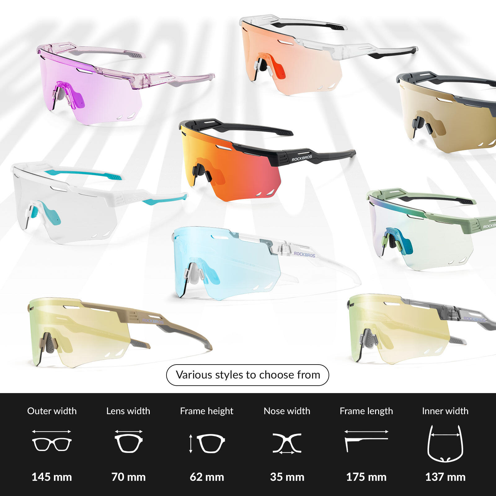 ROCKBROS Selbsttönend Sonnenbrille UV400 2/6