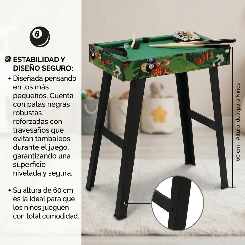 Table de jeu de table DEVESSPORT | Table de billard avec pieds | Compacte 3/5