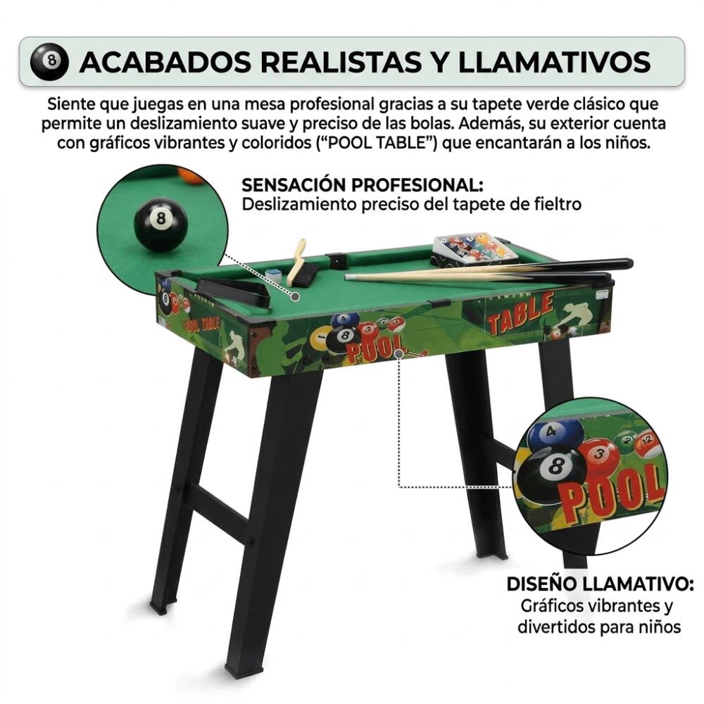 Table de jeu de table DEVESSPORT | Table de billard avec pieds | Compacte 2/5