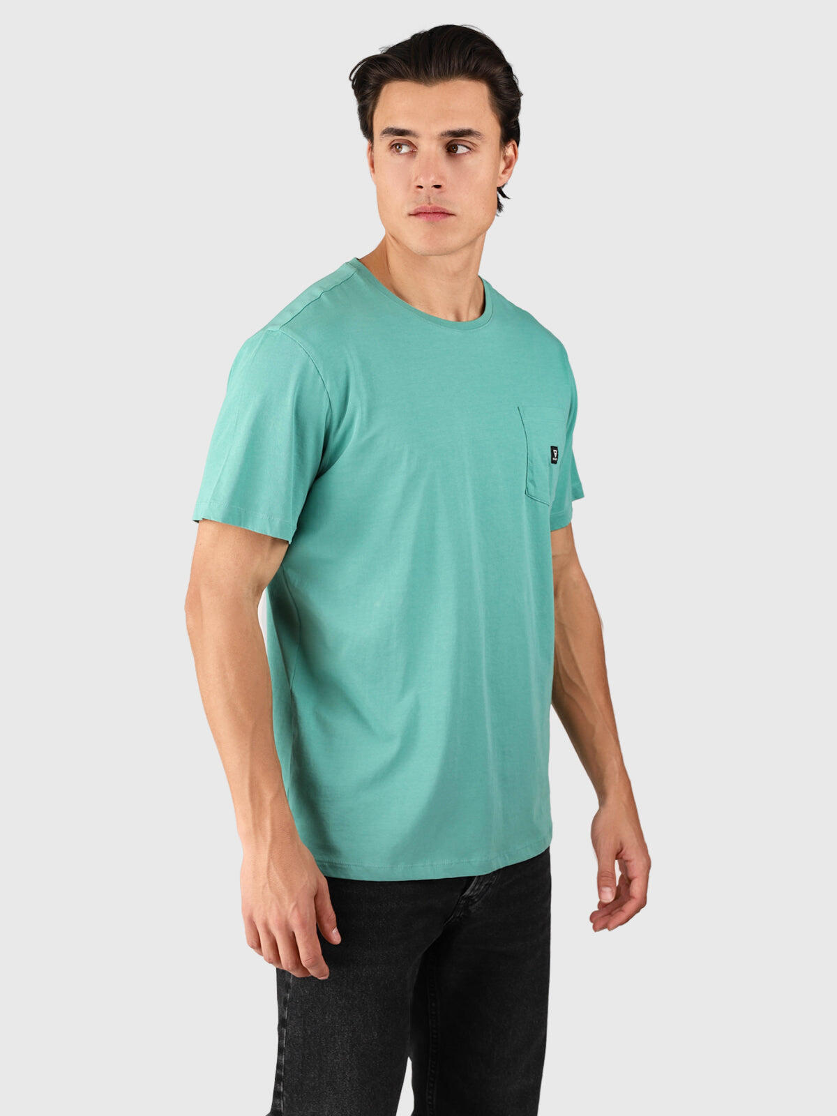 Axle-N Heren T-Shirt Fashion Regular fit Crewneck Bottle Green 5/6