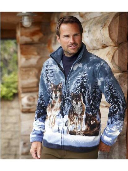 Veste Polaire Motifs Loups