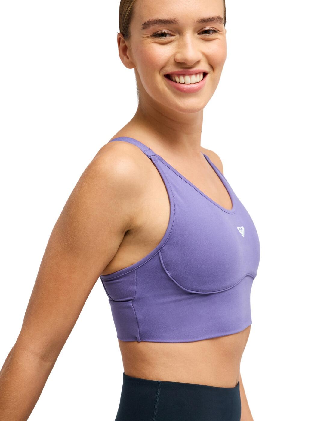 Top deportivo HEART INTO IT ATTITUDE Morado Mujer 3/4