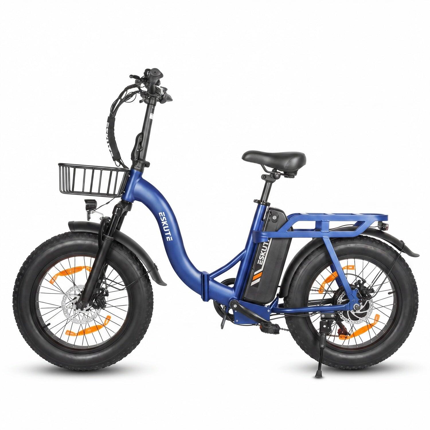 ESKUTE D202 E-Bike 250W 48V20.8Ah 20" freni a disco meccanici Blu 5/5