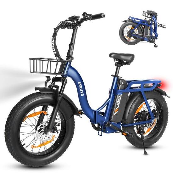 ESKUTE D202 Vélo électrique 250W 48V20.8Ah 20" Bleu