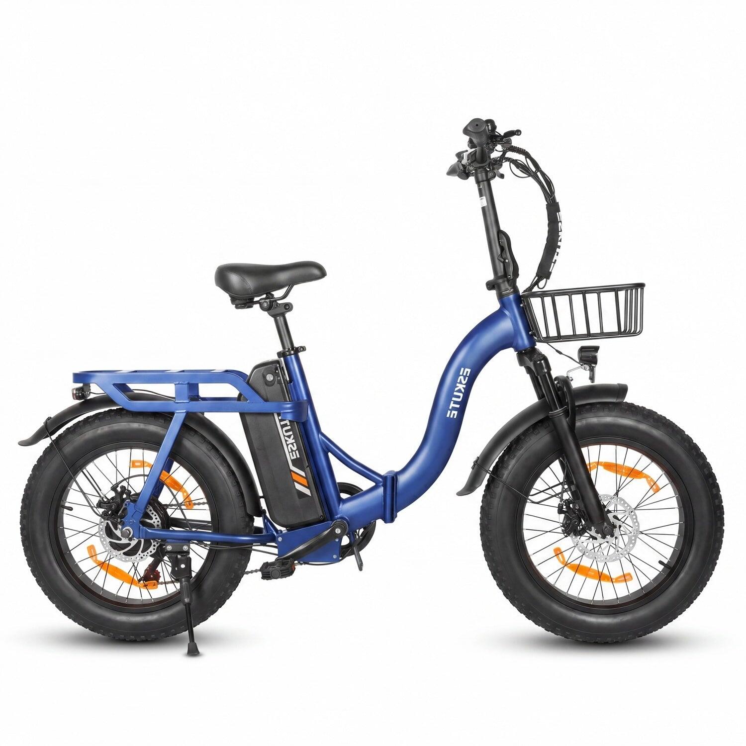 ESKUTE D202 E-Bike 250W 48V20.8Ah 20" freni a disco meccanici Blu 4/5