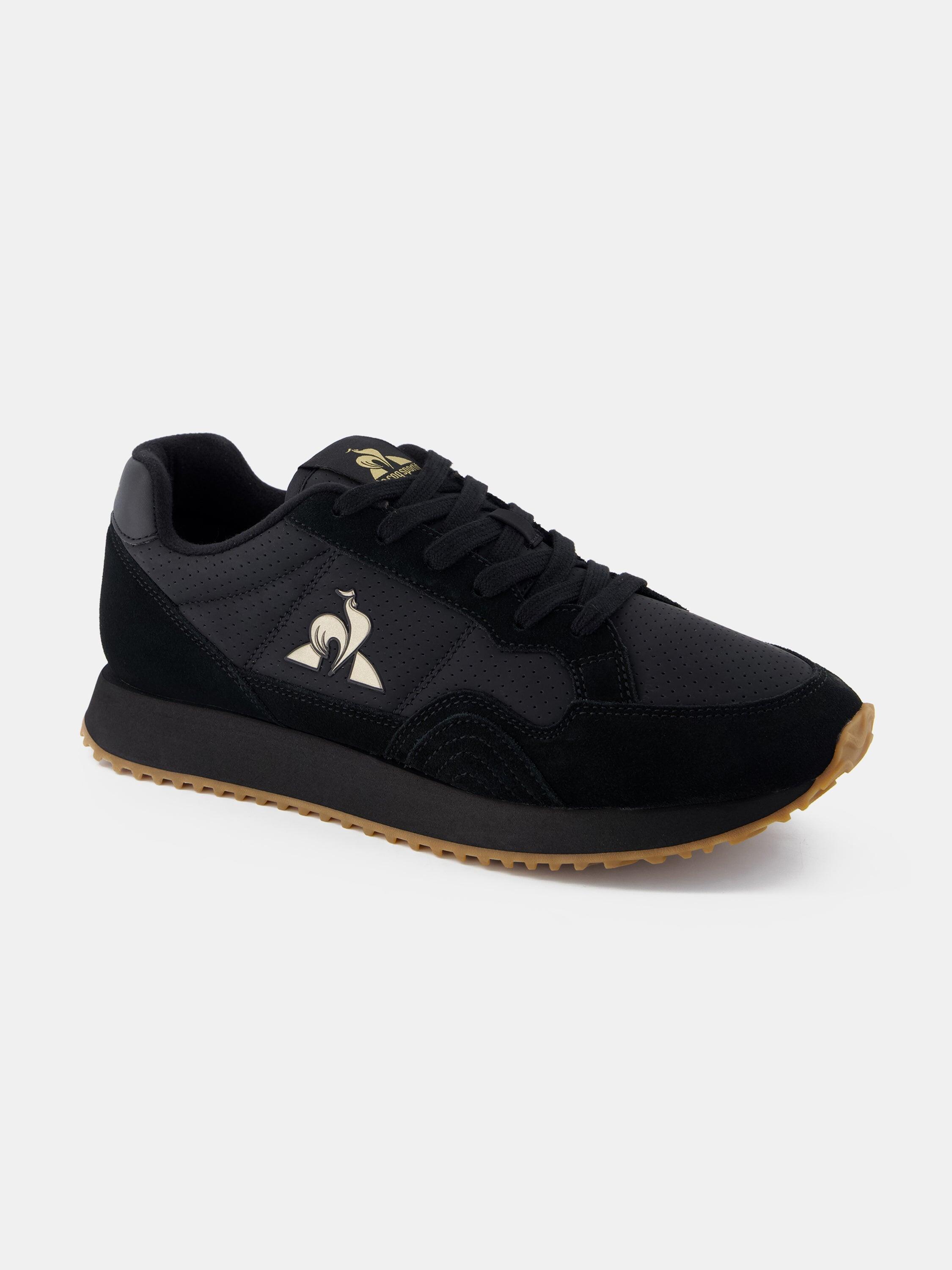 Sneakers rétro-running en cuir perforé et suede Jet Star 2/4