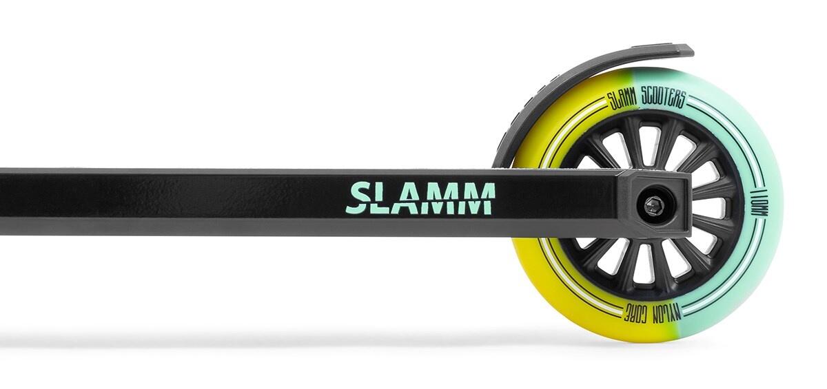 Slamm Classic Mini Pro Stuntstep Black/Green 3/4