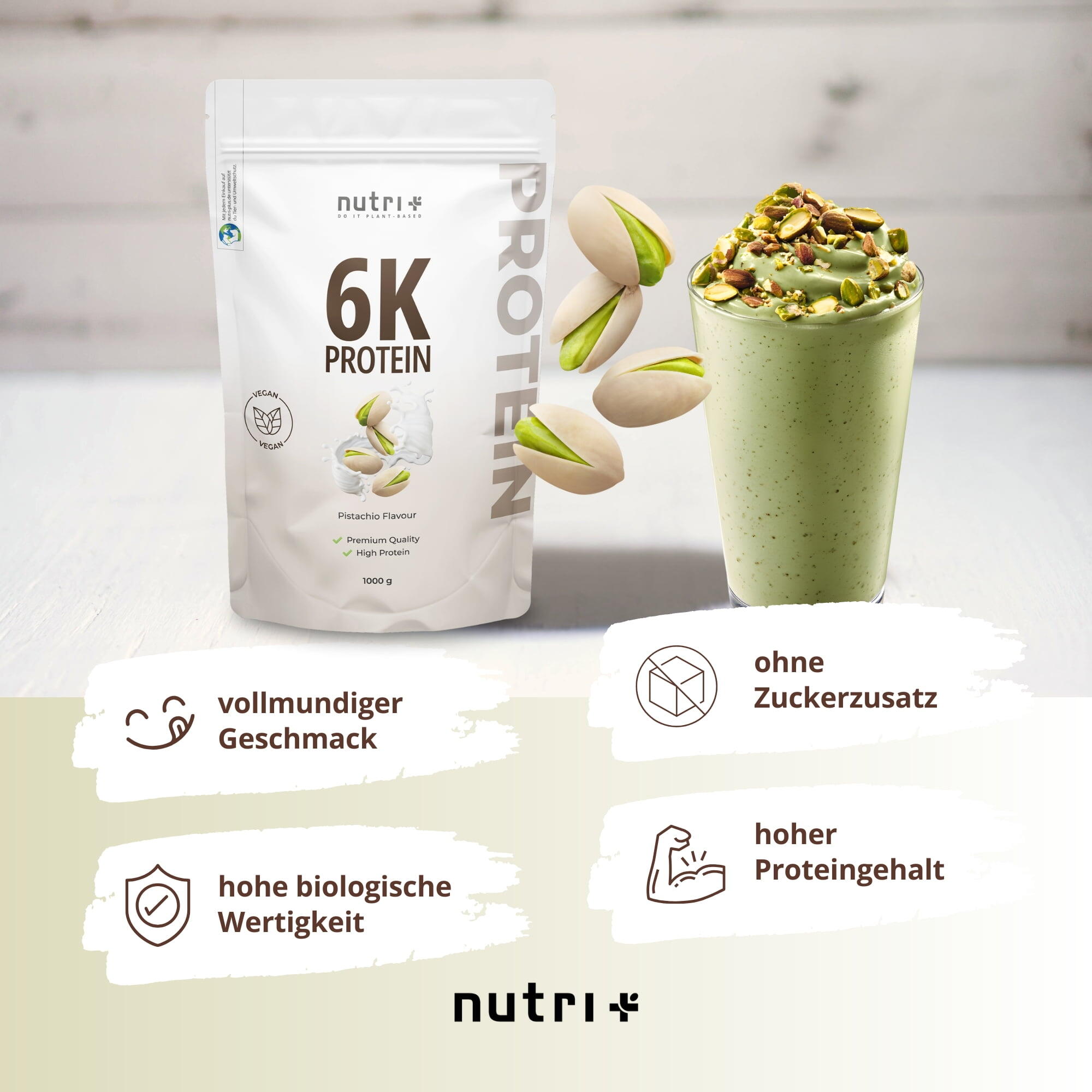 Proteína en polvo 6K 1000 g - Pistacho 3/5