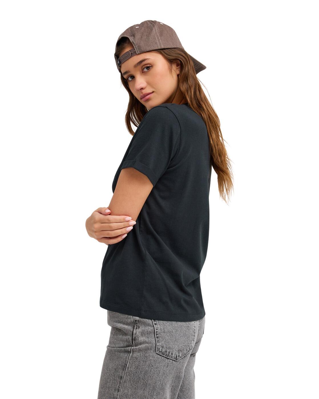Camiseta de manga corta OCEANREGULAR POSTER Negro Mujer 3/4