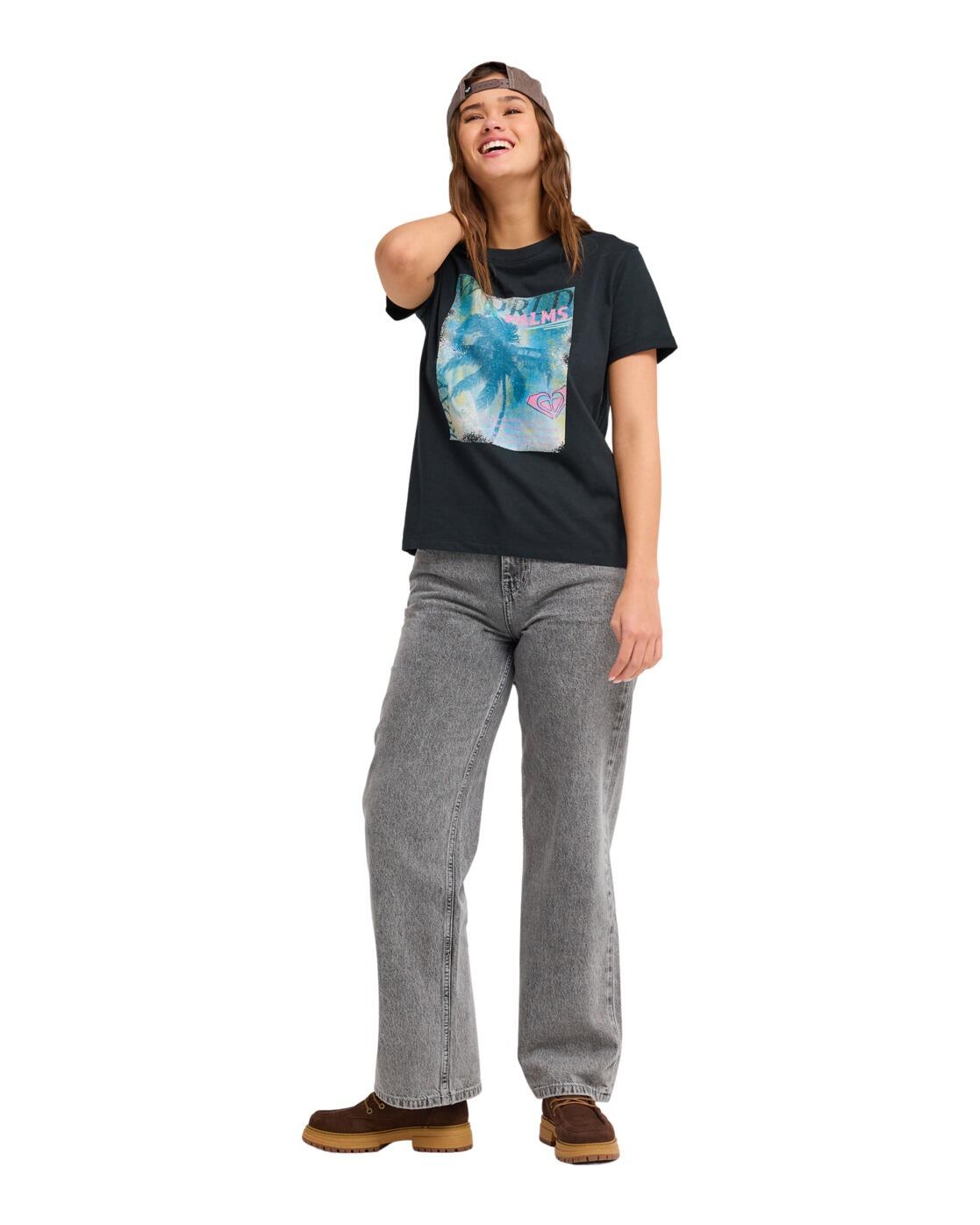 Camiseta de manga corta OCEANREGULAR POSTER Negro Mujer 4/4