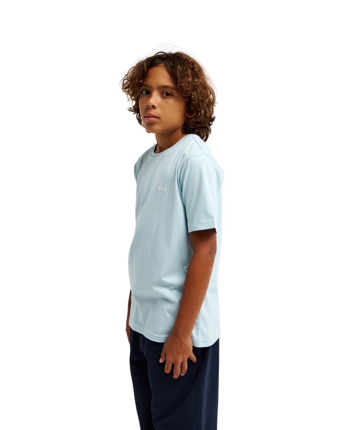 Camiseta de manga corta BASIC Azul Niño 3/4