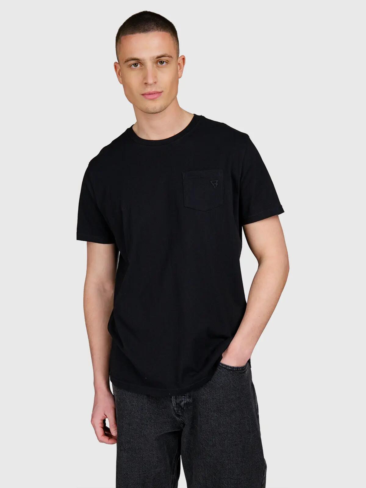 Axle Herren T-Shirt Mode Normale Passform Rundhalsausschnitt Black 4/6
