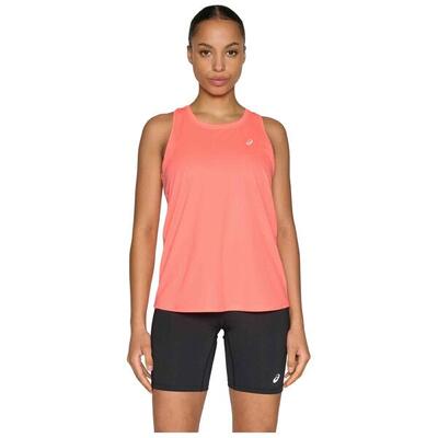 Tanktop asics model camiseta asics core tirantes rosa coral mujer voor vrouwen