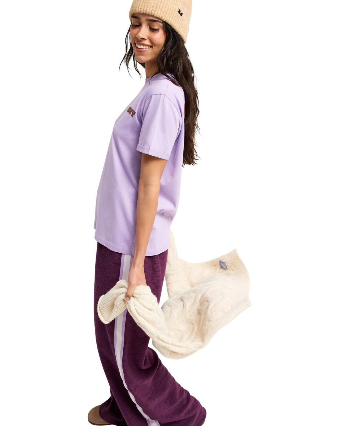 Camiseta de manga corta OCEANREGULAR POSTER Morado Mujer 3/4