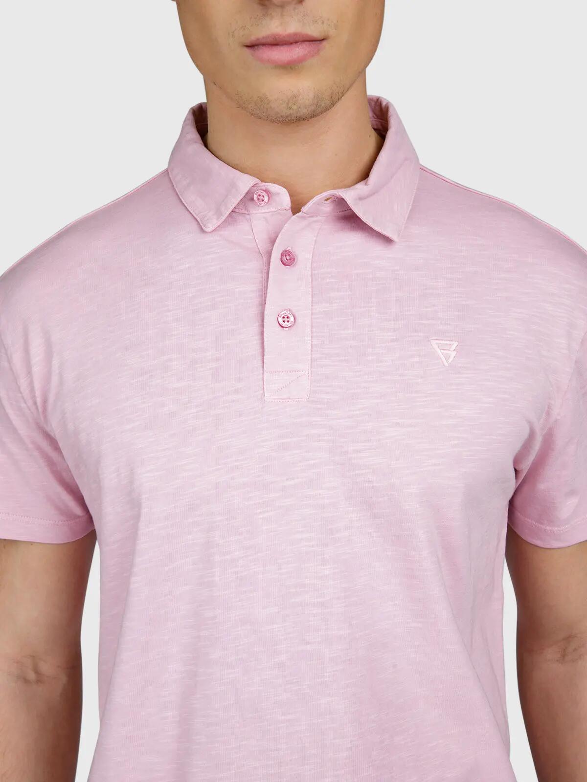 Palorai Heren Polo Shortsleeve Fashion Regular Fit Mauve Mist 6/6