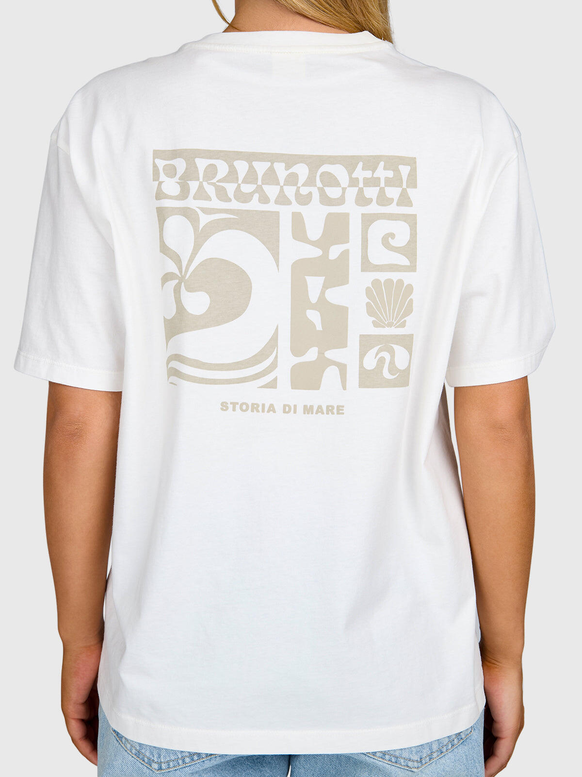 Zennanda Dames T-shirt Mode Relaxed Fit Crewneck Snow 6/6