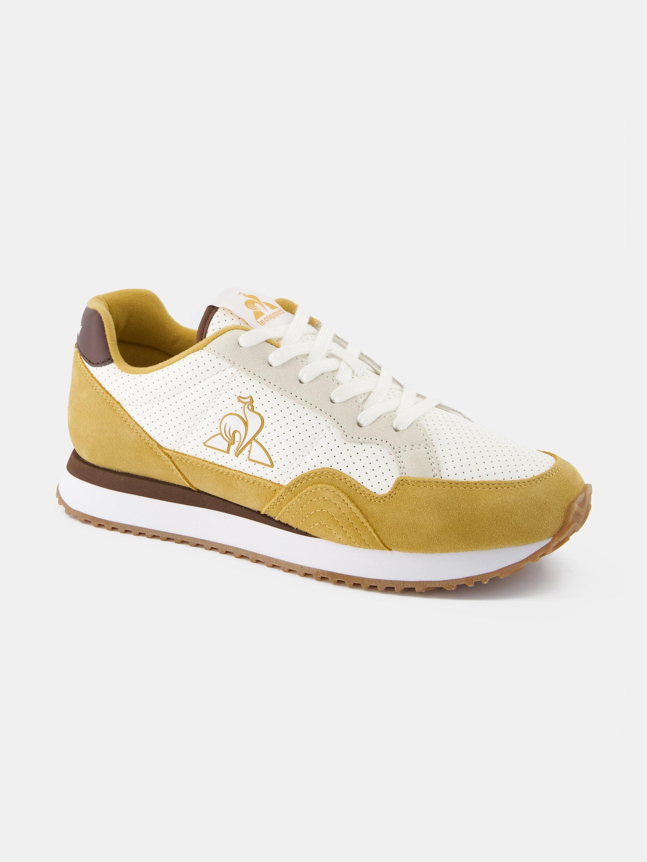 Sneakers rétro-running en cuir perforé et suede Jet Star 2/4