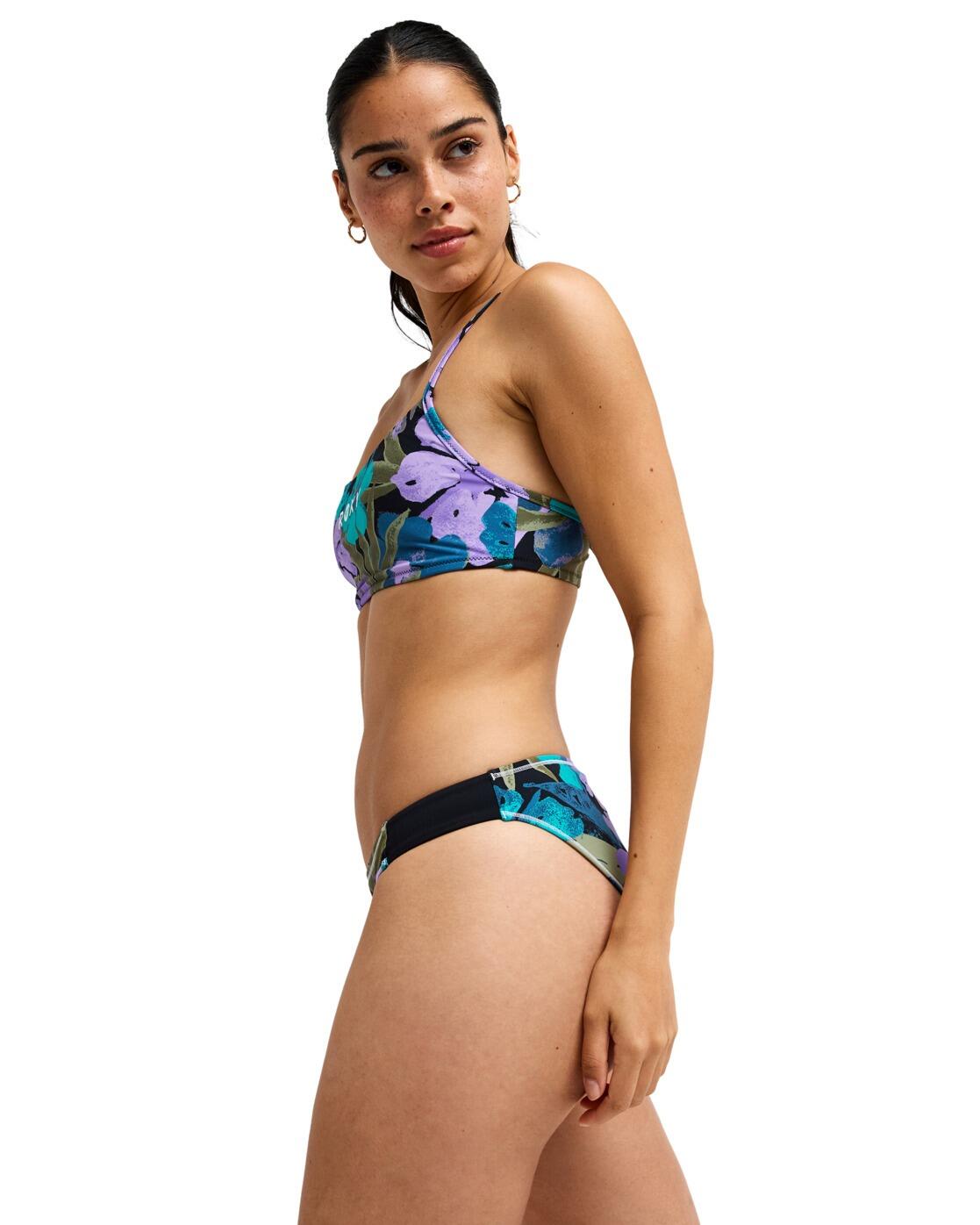 Braguita de bikini de cobertura media ROXY ACTIVE CLASSIC Morado Mujer 3/4