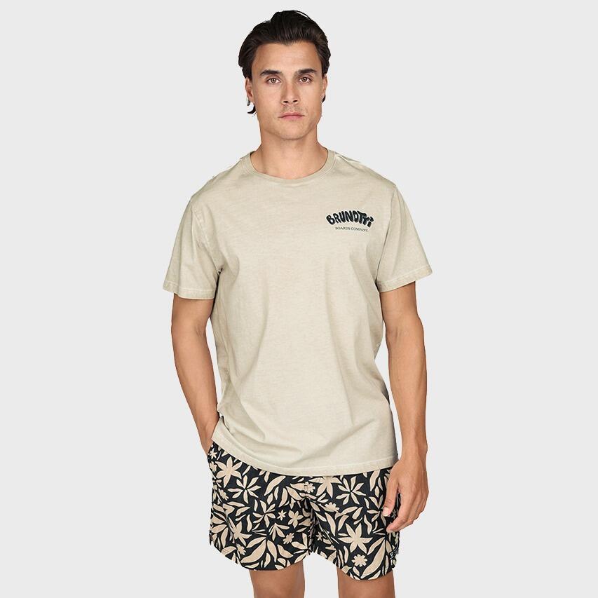 Heren O-hals Shirt Johnian Beige 2/7