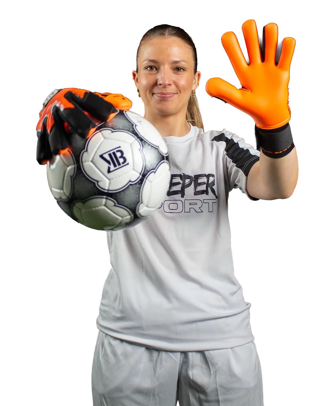 Luvas de goleiro Atik nº 26 laranja para adultos 3/7