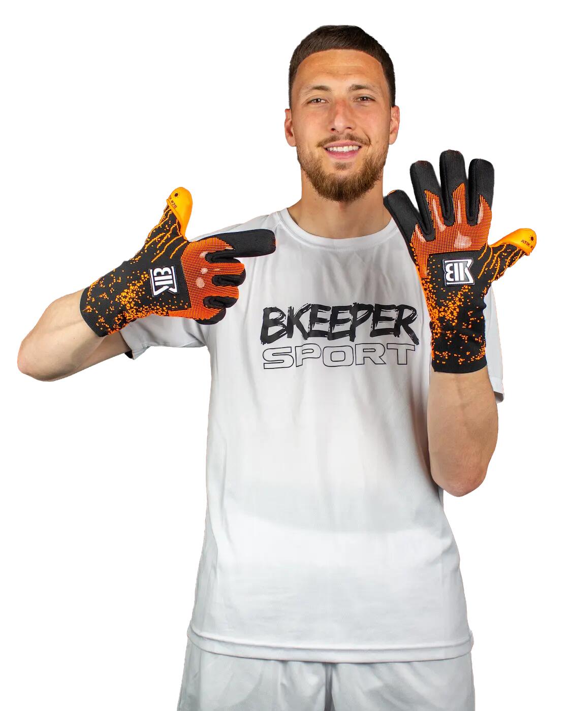 Luvas de goleiro Atik nº 26 laranja para adultos 2/7