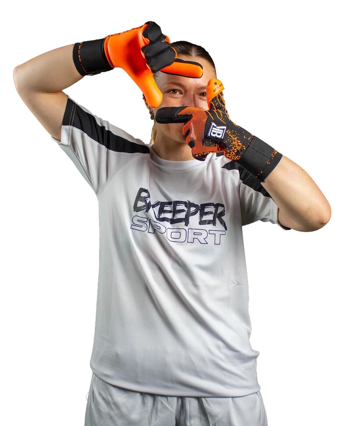 Luvas de goleiro Atik nº 26 laranja para adultos 6/7