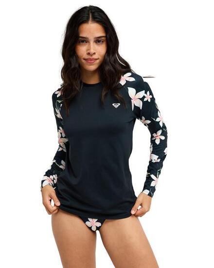 Langärmliger Rashguard LS LYCRA Schwarz Dames