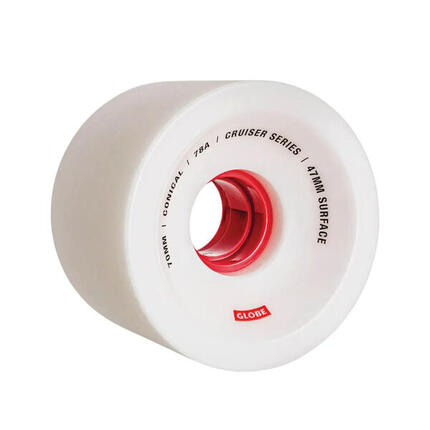GLOBE Roues Conical Cruiser 70mm Blanc Rouge [x4]