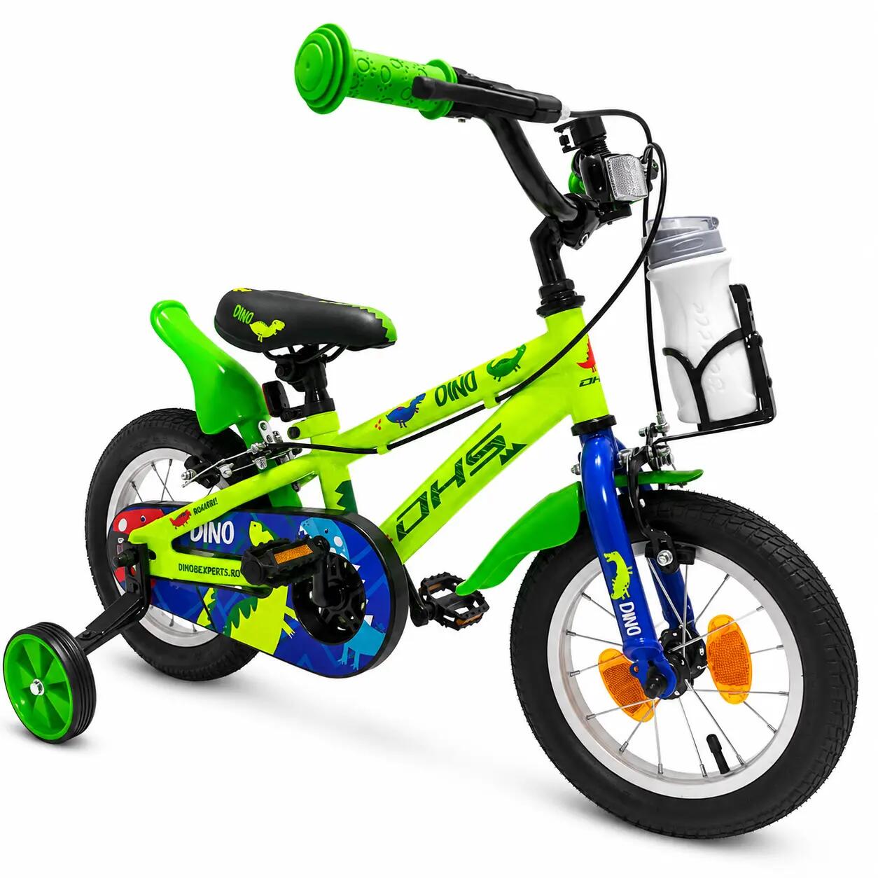 DHS Dino kinderfiets - 12 inch, groen 2/6