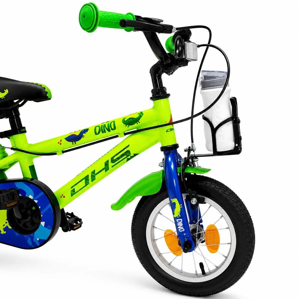 DHS Dino kinderfiets - 12 inch, groen 4/6