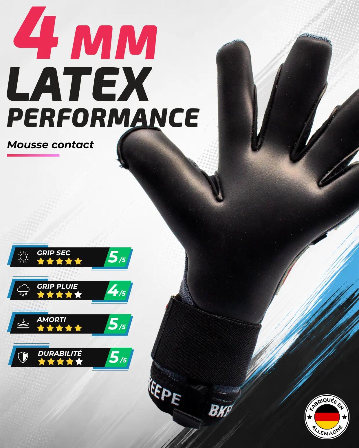 Luvas de goleiro Hive para adultos nº 26 vermelhas 4/7
