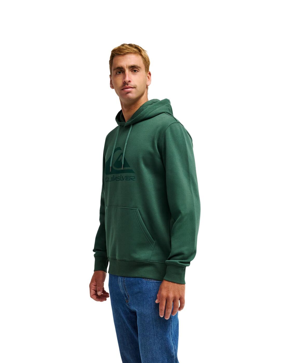 Sudadera con capucha COMP LOGO Verde Hombre 3/4