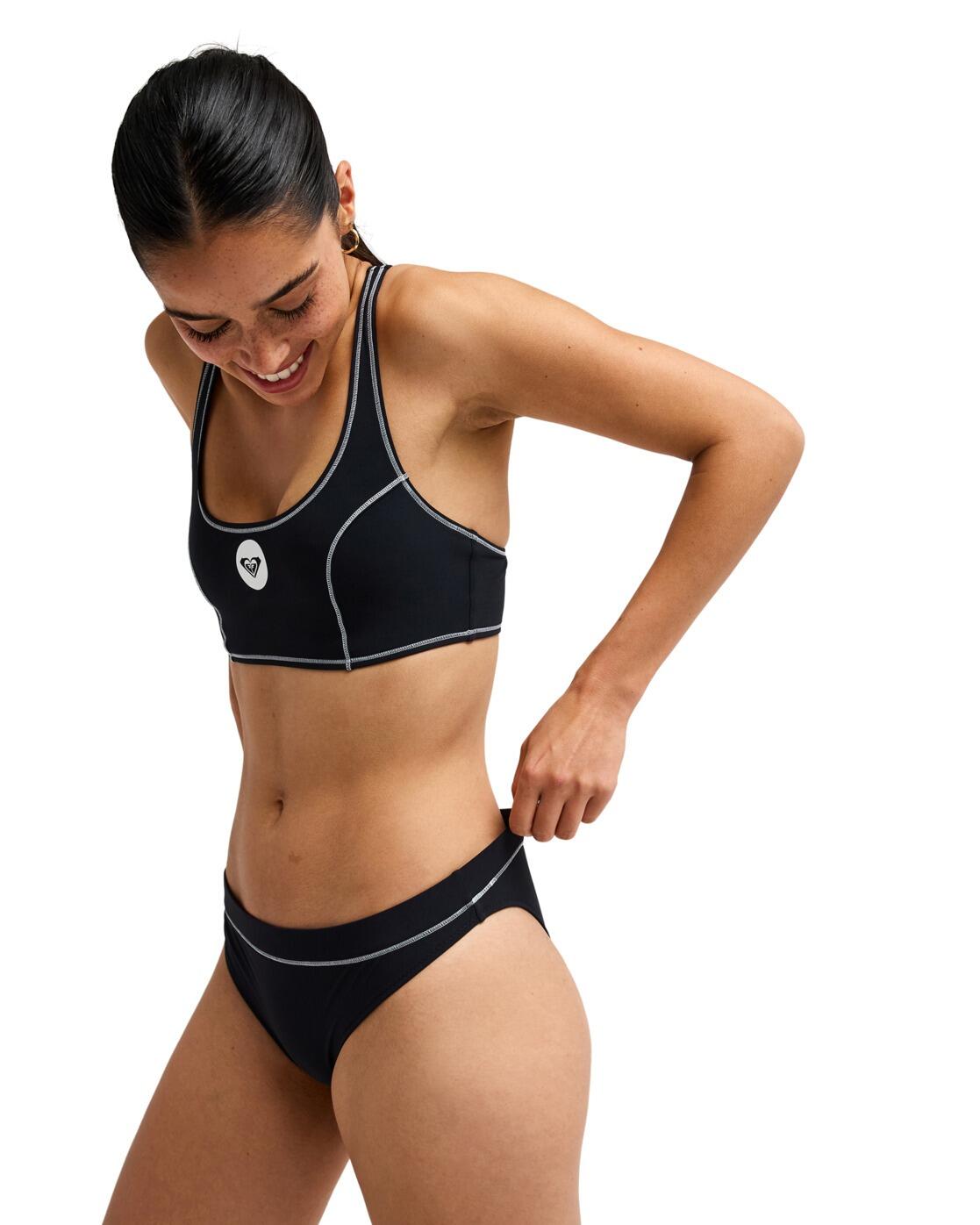 Haut de bikini bralette Noir Femme 3/4