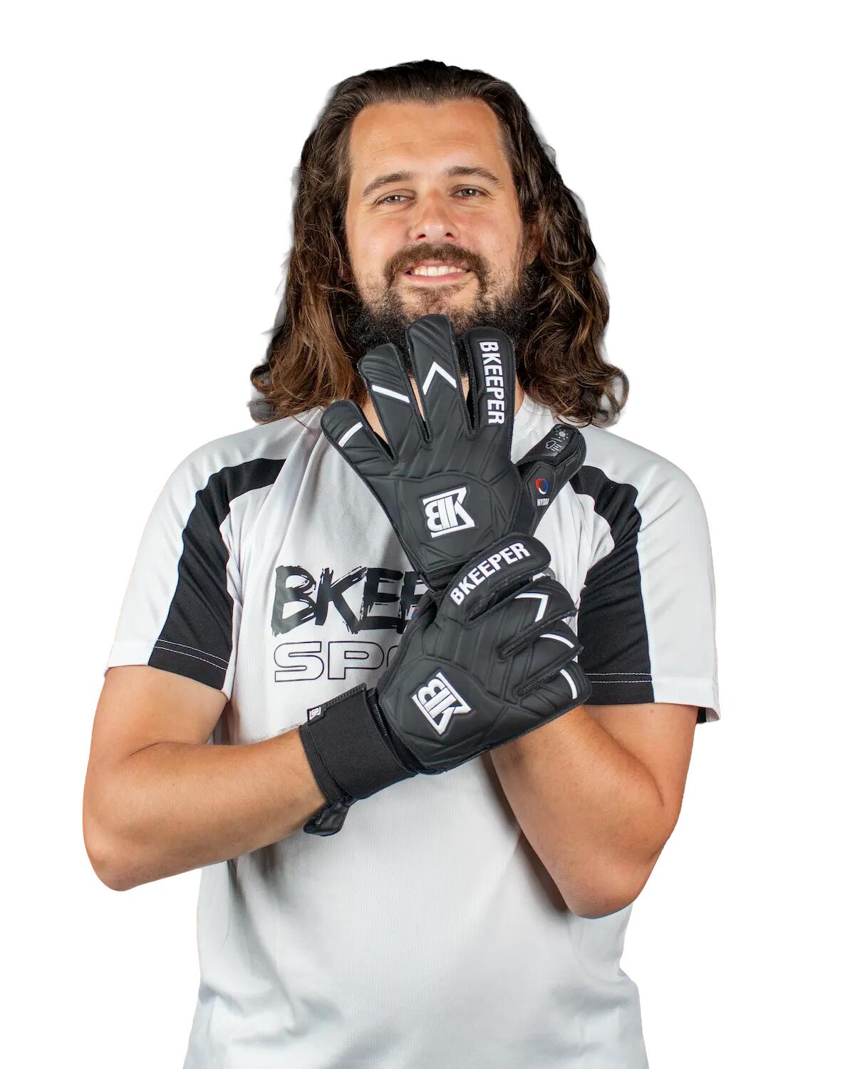 Luvas de goleiro Hydra pretas para crianças 2/8