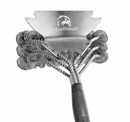Szczotka do grilla ze stali nierdzewnej Ergonomiczna szczotka do grilla