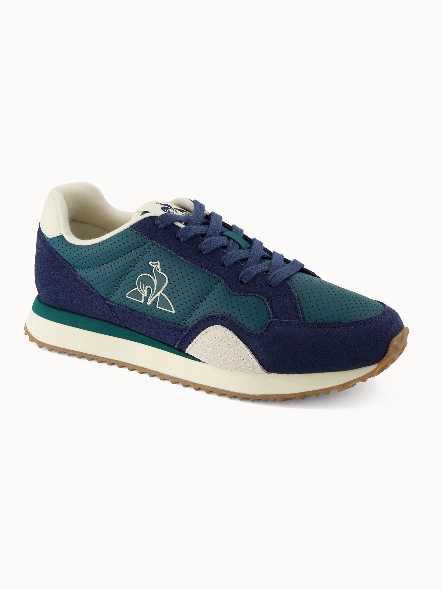 Sneakers rétro-running en cuir perforé et suede Jet Star 3/5