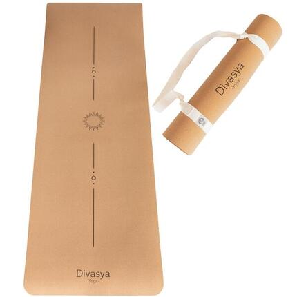 Lichtgewicht kurk yogamat | antislip & duurzaam | in 4 yogadesigns