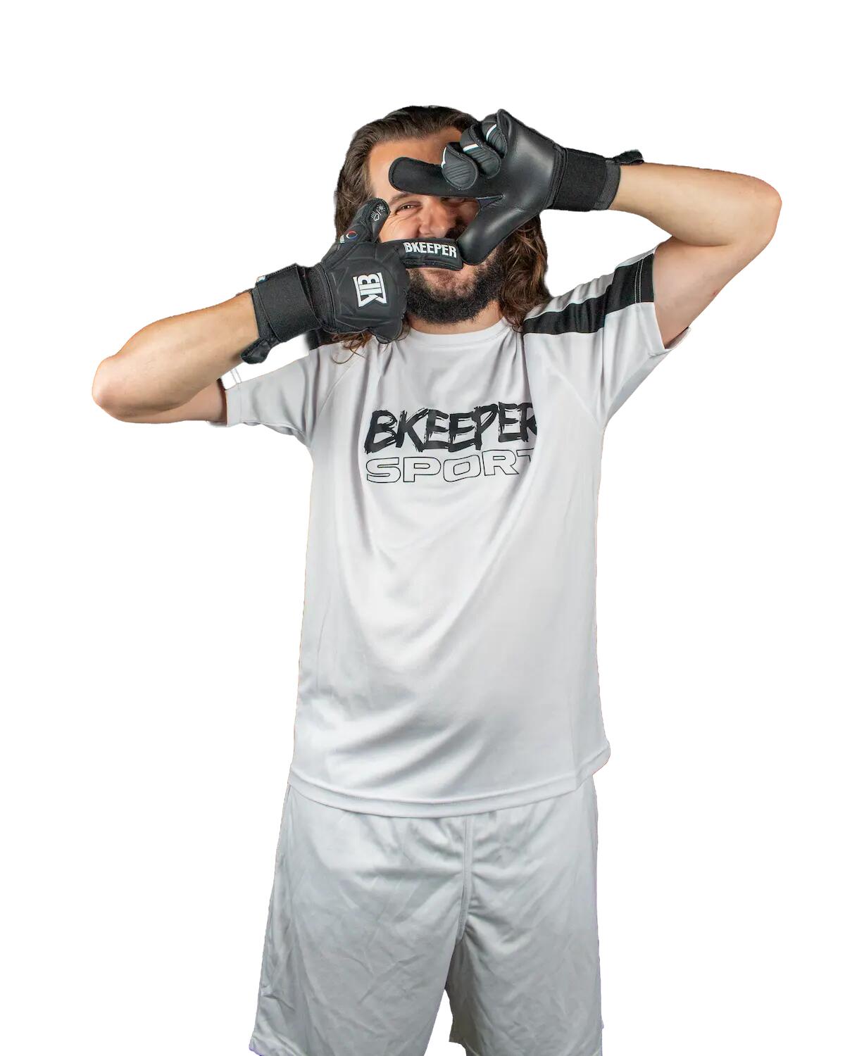 Luvas de goleiro Hydra pretas para crianças 7/8