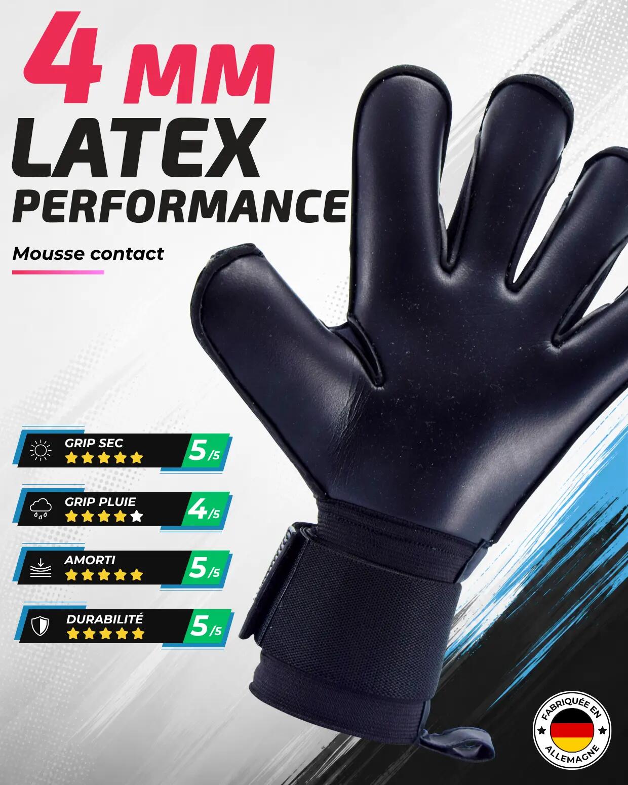 Luvas de goleiro Hydra pretas para crianças 4/8