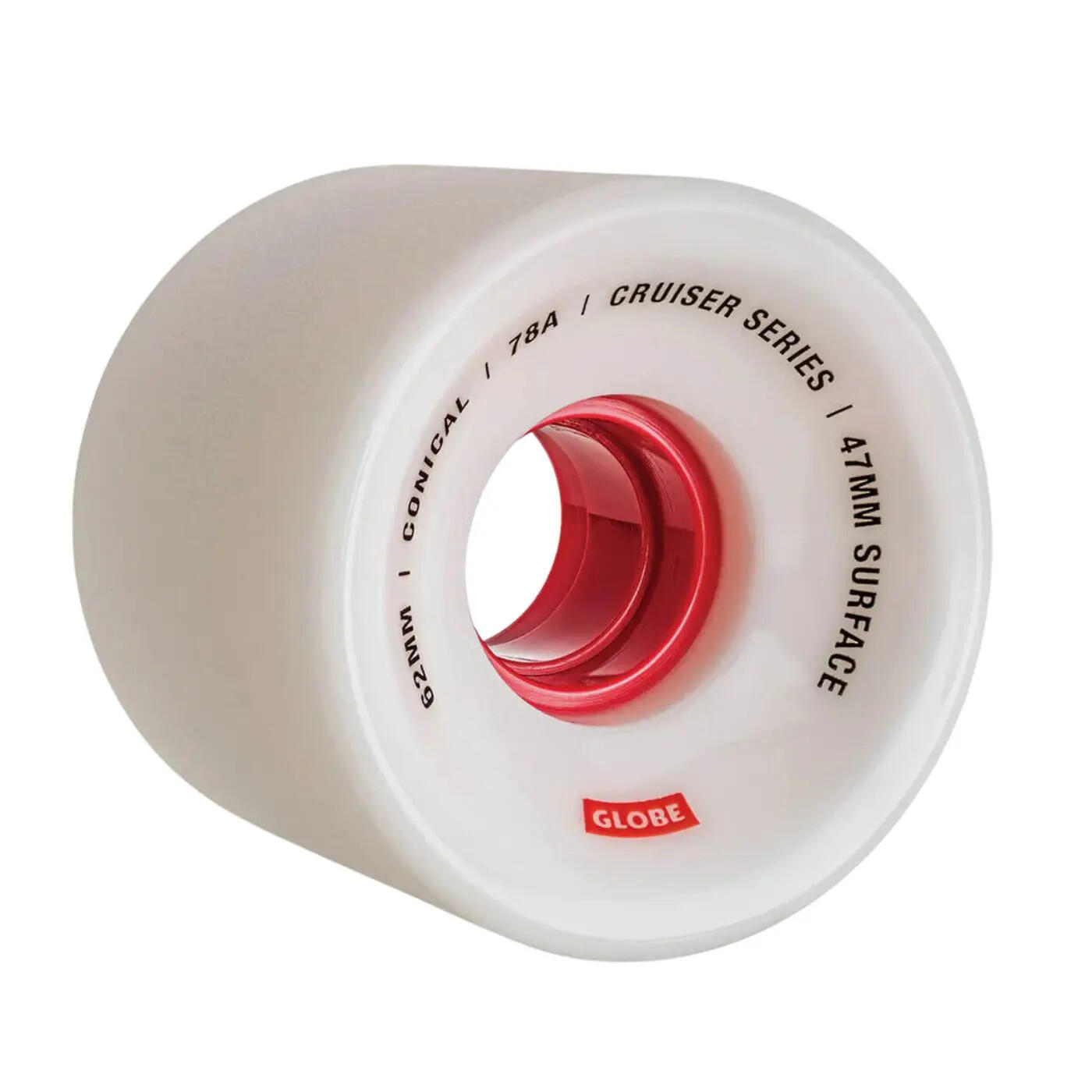 GLOBE Roues Conical Cruiser 62mm Blanc Rouge [x4] 1/1