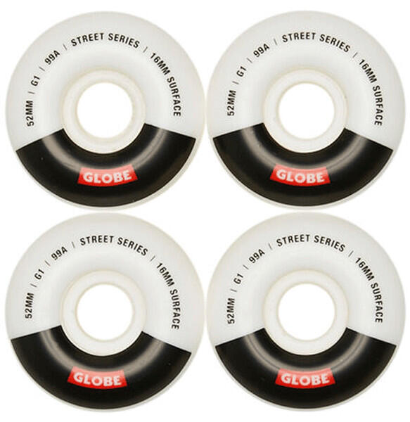 GLOBE Roues G1 Street 52mm Blanc Noir [x4] 2/3